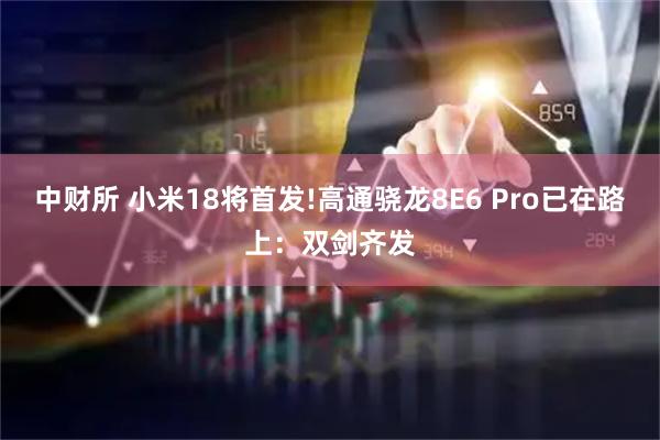 中财所 小米18将首发!高通骁龙8E6 Pro已在路上：双剑齐发
